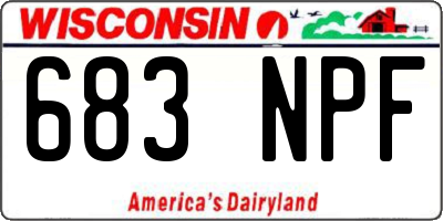 WI license plate 683NPF
