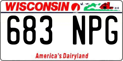 WI license plate 683NPG