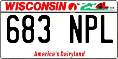 WI license plate 683NPL
