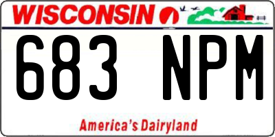 WI license plate 683NPM