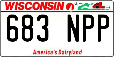 WI license plate 683NPP