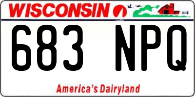 WI license plate 683NPQ