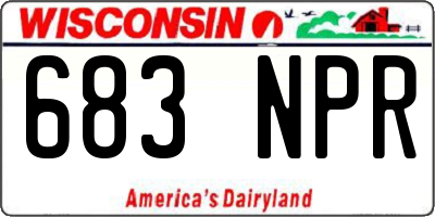 WI license plate 683NPR