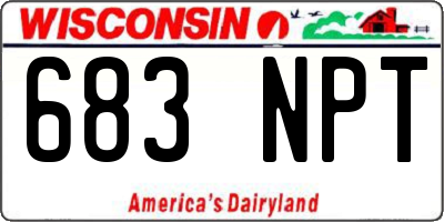 WI license plate 683NPT