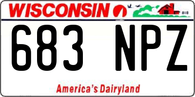 WI license plate 683NPZ