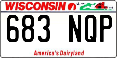 WI license plate 683NQP