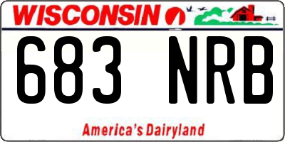 WI license plate 683NRB