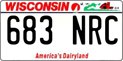 WI license plate 683NRC