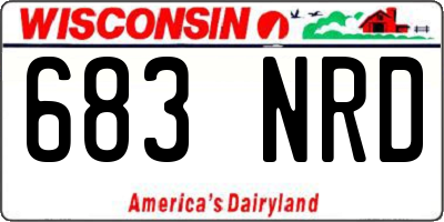 WI license plate 683NRD