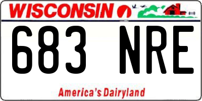 WI license plate 683NRE