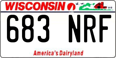 WI license plate 683NRF