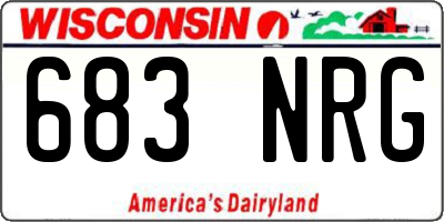 WI license plate 683NRG