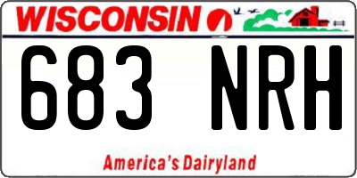 WI license plate 683NRH
