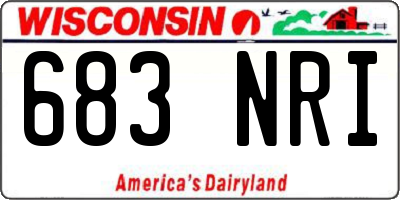 WI license plate 683NRI
