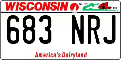 WI license plate 683NRJ