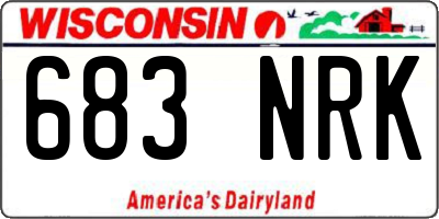 WI license plate 683NRK