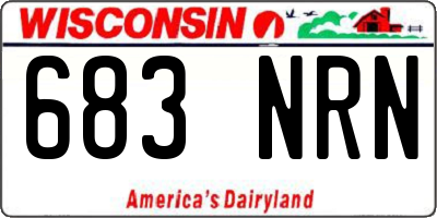 WI license plate 683NRN