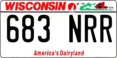 WI license plate 683NRR