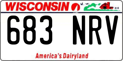 WI license plate 683NRV