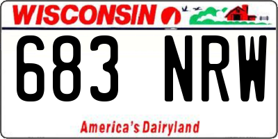 WI license plate 683NRW
