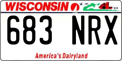 WI license plate 683NRX