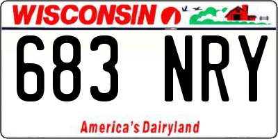 WI license plate 683NRY
