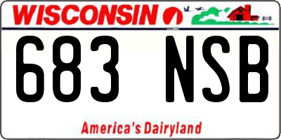 WI license plate 683NSB