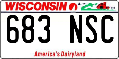 WI license plate 683NSC