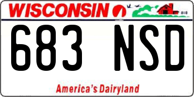 WI license plate 683NSD