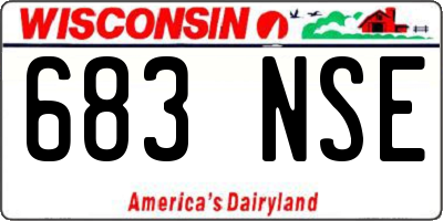 WI license plate 683NSE