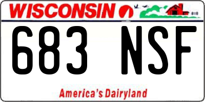 WI license plate 683NSF