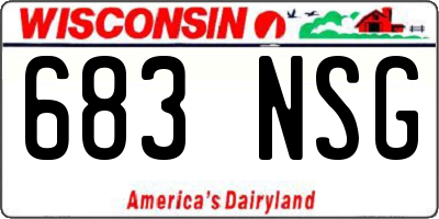WI license plate 683NSG