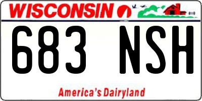 WI license plate 683NSH