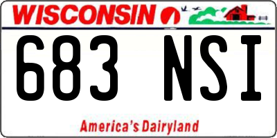 WI license plate 683NSI