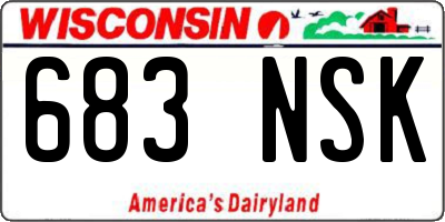 WI license plate 683NSK