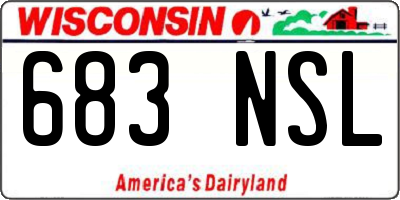 WI license plate 683NSL