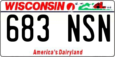WI license plate 683NSN
