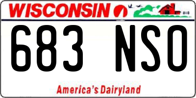 WI license plate 683NSO