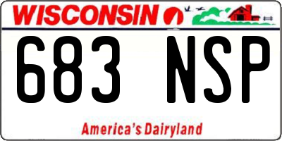 WI license plate 683NSP