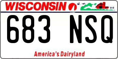 WI license plate 683NSQ