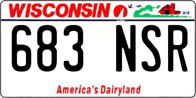 WI license plate 683NSR