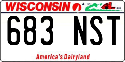 WI license plate 683NST