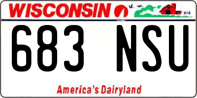 WI license plate 683NSU