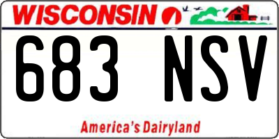 WI license plate 683NSV