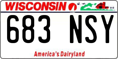 WI license plate 683NSY