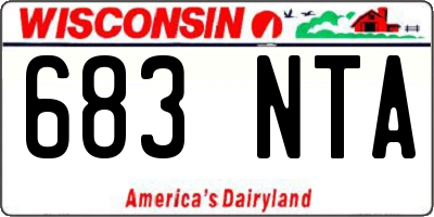 WI license plate 683NTA
