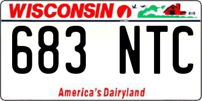 WI license plate 683NTC