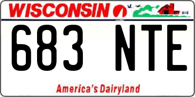 WI license plate 683NTE