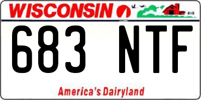 WI license plate 683NTF