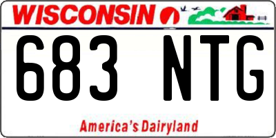 WI license plate 683NTG